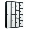 4 Door Locker Silver/Blue Door Inc Hasp/Staple