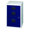 Bisley 3 Drawer Home Filing Cabinet 413x400x672mm Grey/Blue PFA3-8748